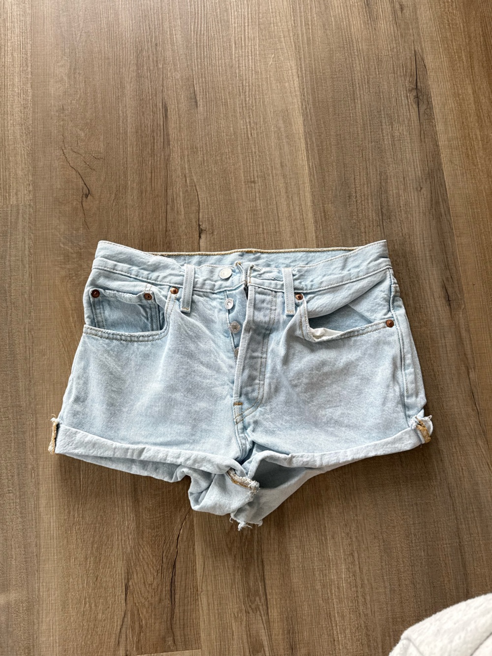 Levi's Light Wash Denim Jean Shorts